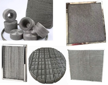 Demister Mist Eliminator Knitted Wire Mesh Stainless Steel 304 / SS 316 / Duplex 2205 / Super Duplex 2507 / Monel / Copper / Titanium dll